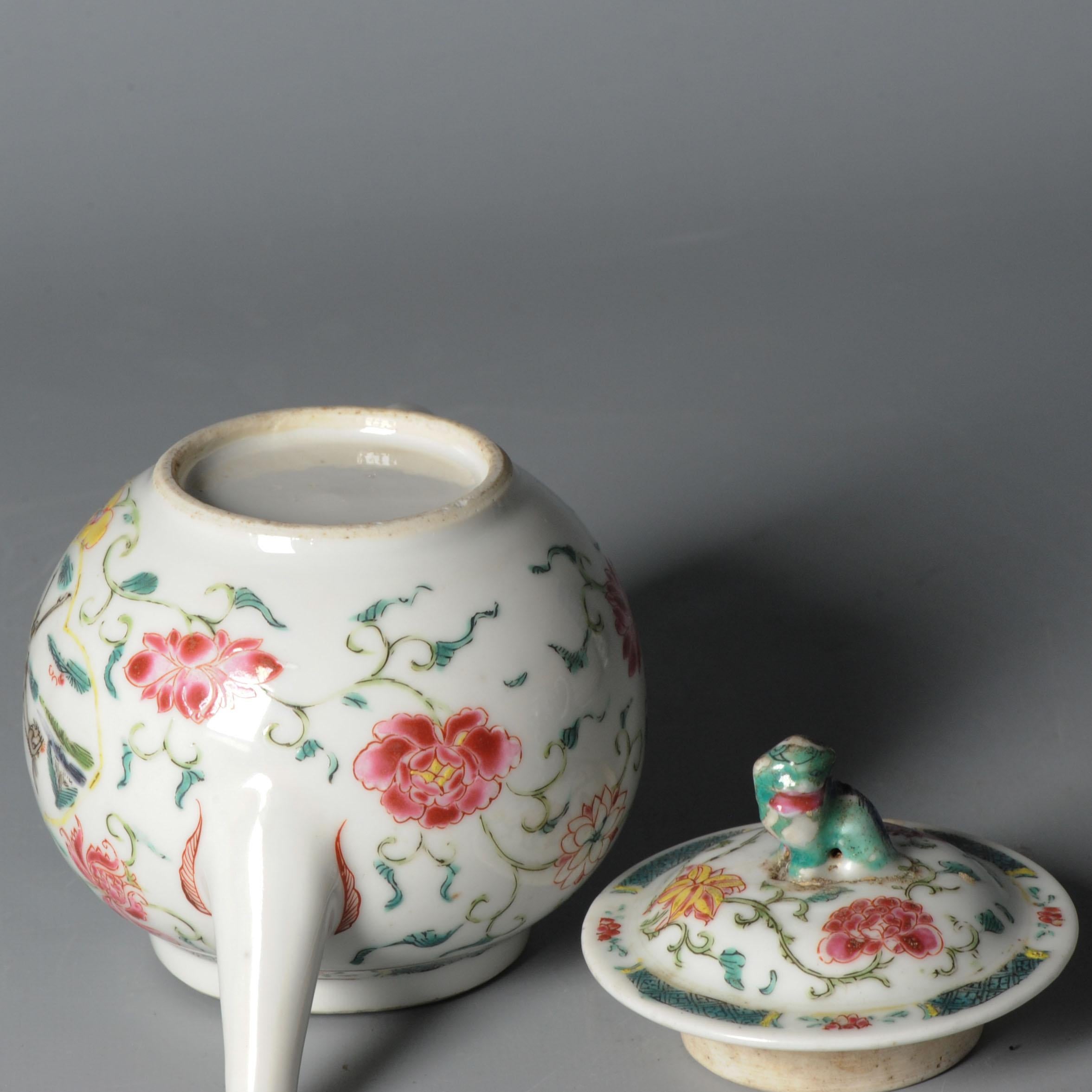 Antike chinesische Porzellan Teeservice Teekanne Esel Yongzheng/frühe Qianlong Periode (Chinesisch) im Angebot