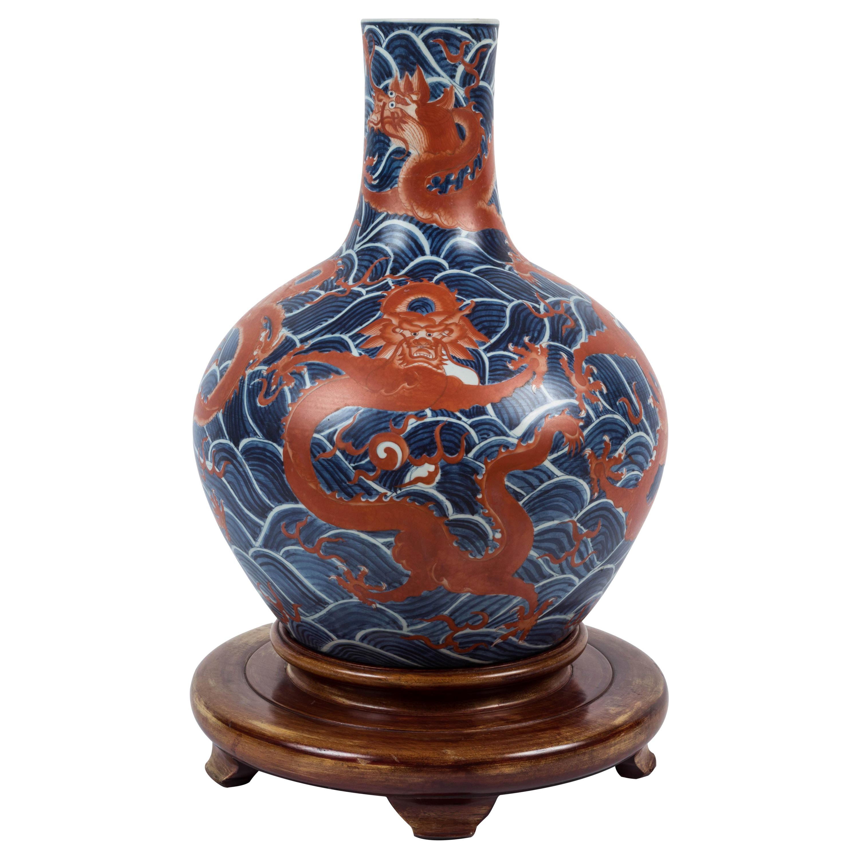 Antique Chinese Porcelain Vase For Sale