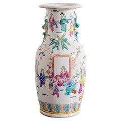 Antique Chinese Porcelain Vase Palace Celebration