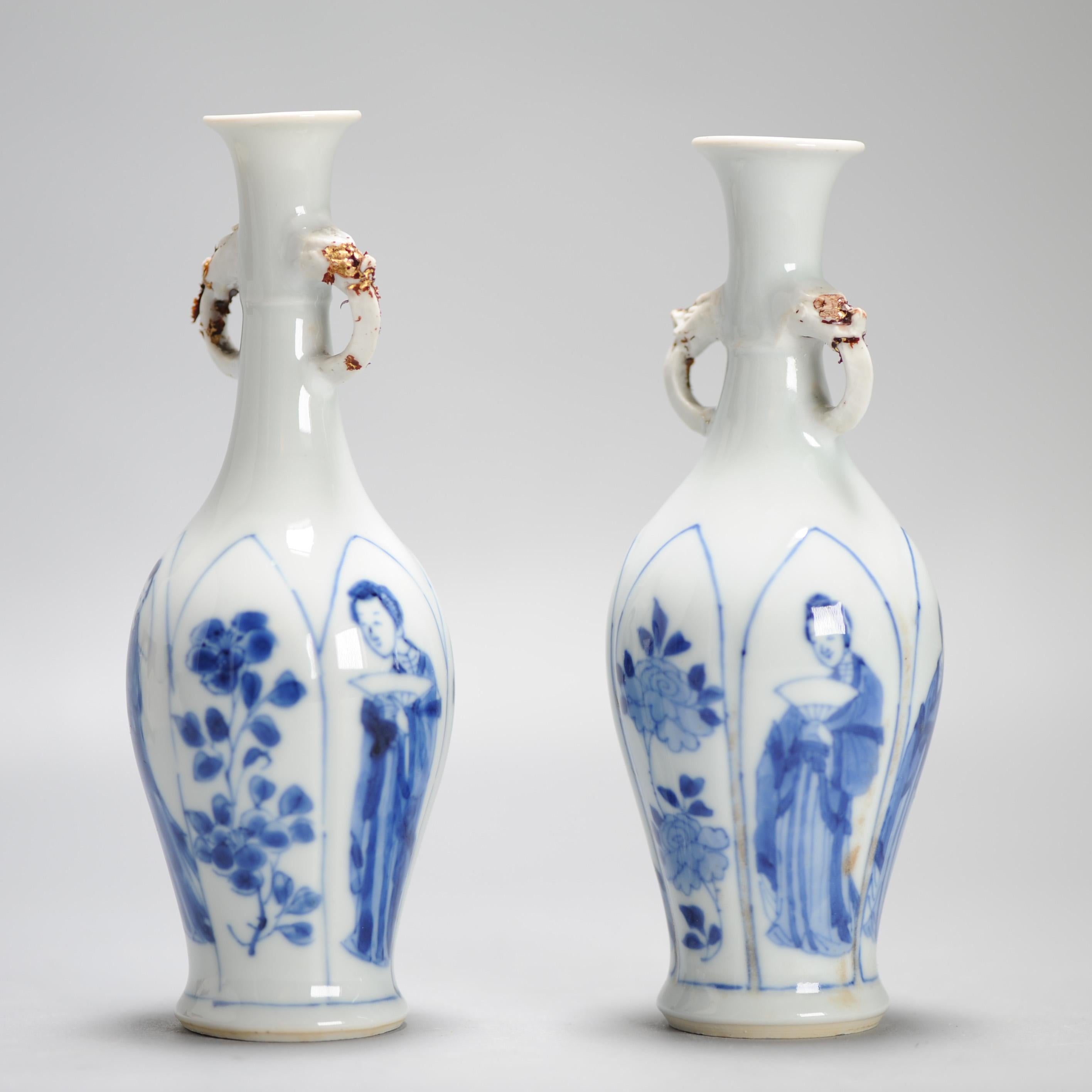 Vases chinois anciens avec scène figurative début de la période Kangxi en vente 6