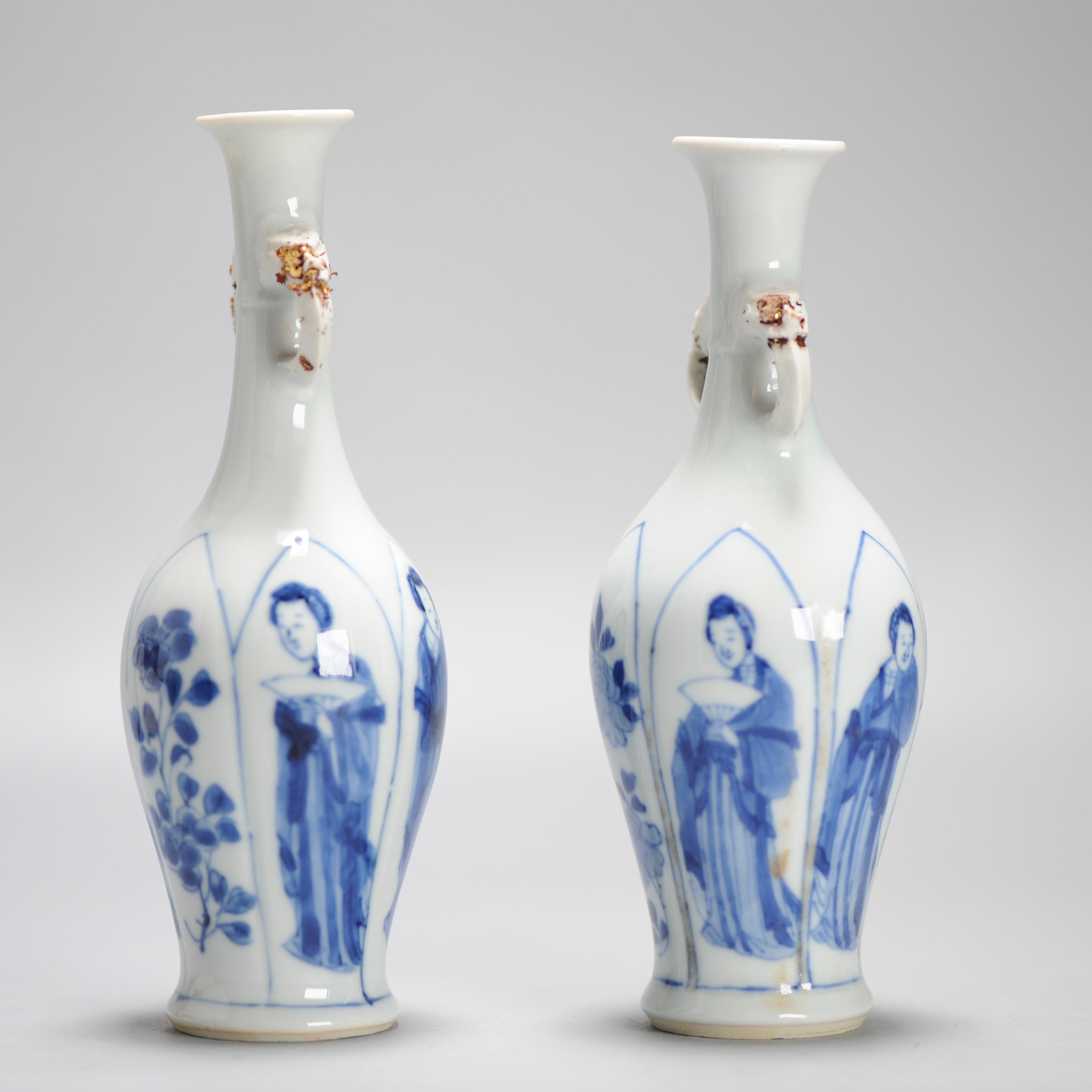 Vases chinois anciens avec scène figurative début de la période Kangxi en vente 7