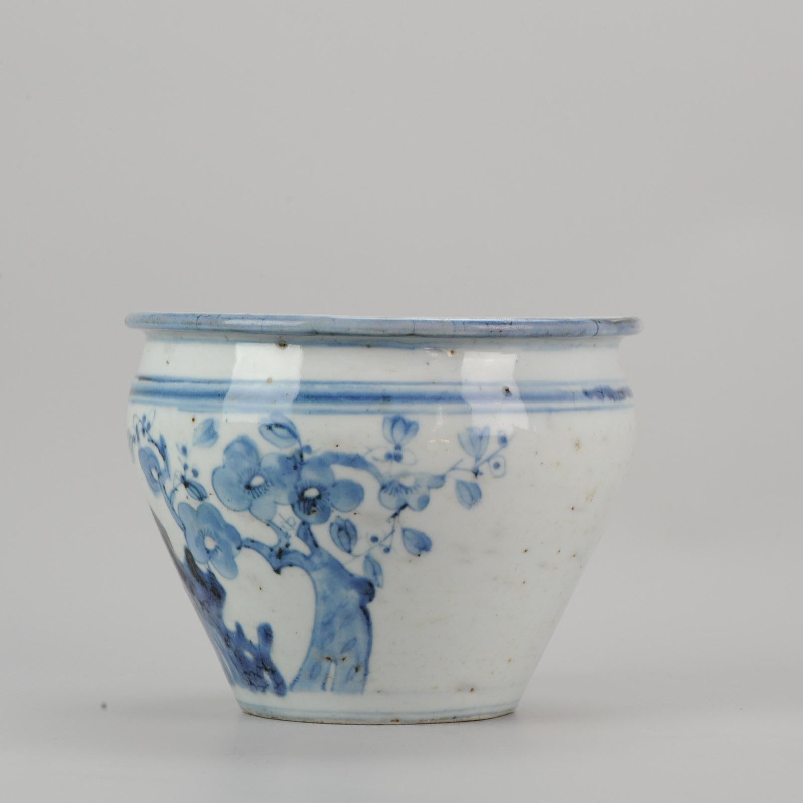 A blue and white late Ming / transitional water pot with a nice decoration

7-6-19-1-3

 
Condition:
Overall condition good some glaze damage;. Size; 175mm x 130mm.

Period:
17th century Transitional (1620-1661).