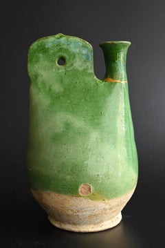 Antique Chinese pottery green-glazed vase/[Liao Dynasty]/10th century