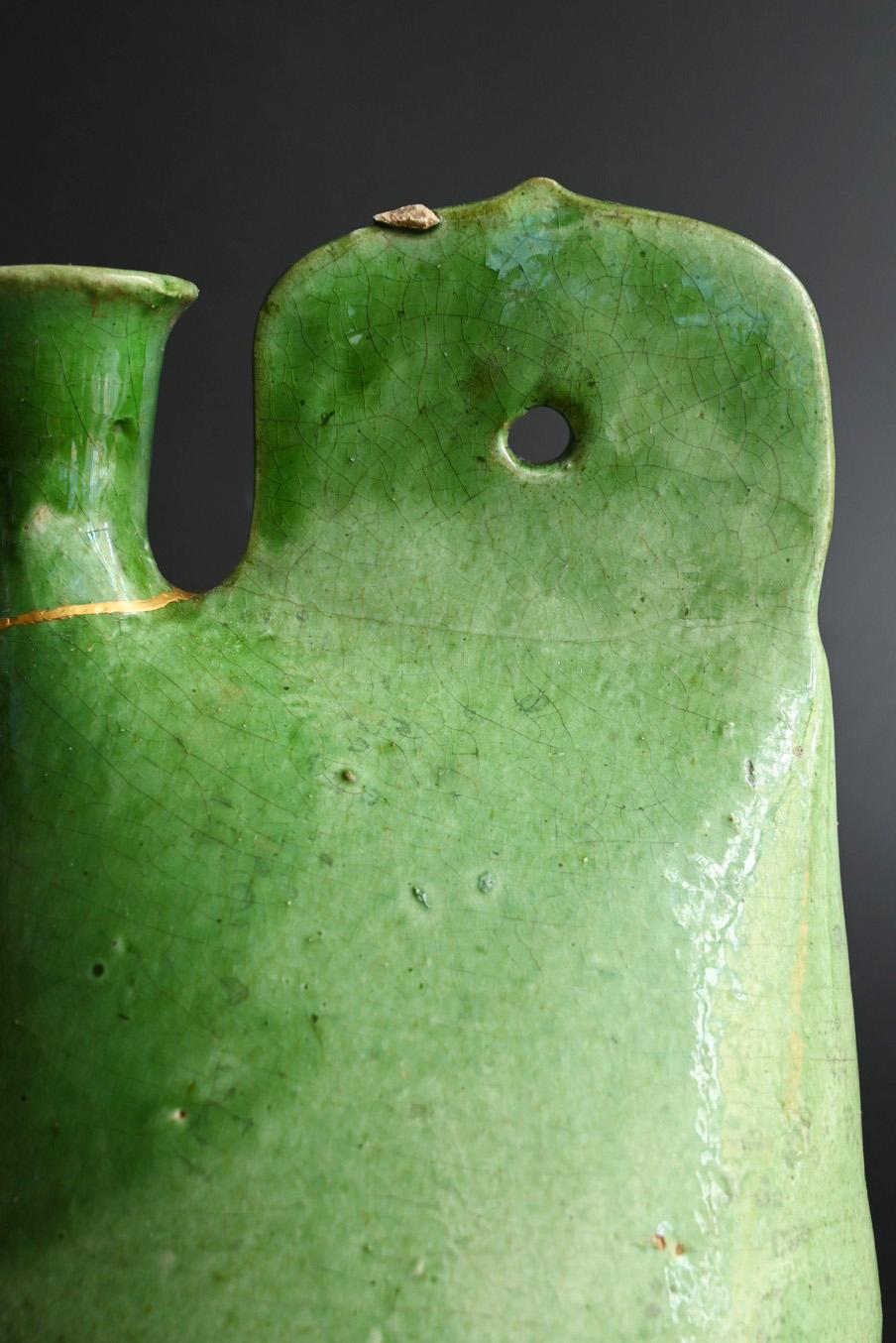 Terracotta Antico vaso cinese in ceramica smaltata verde/[Dinastia Liao]/10° secolo in vendita