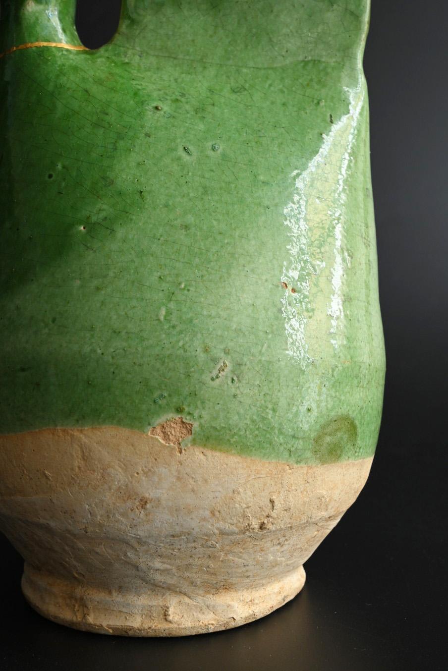 Antico vaso cinese in ceramica smaltata verde/[Dinastia Liao]/10° secolo in vendita 1