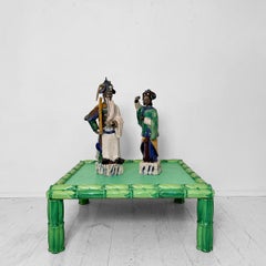 Antique Chinese Qing Ceramic Sculptures  Pair of 19th Century Figures, 1880