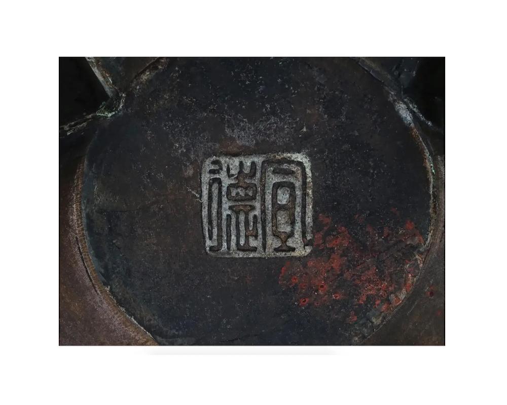 Antique Chinese Qing Cloisonne Tripod Jia Vessel 4