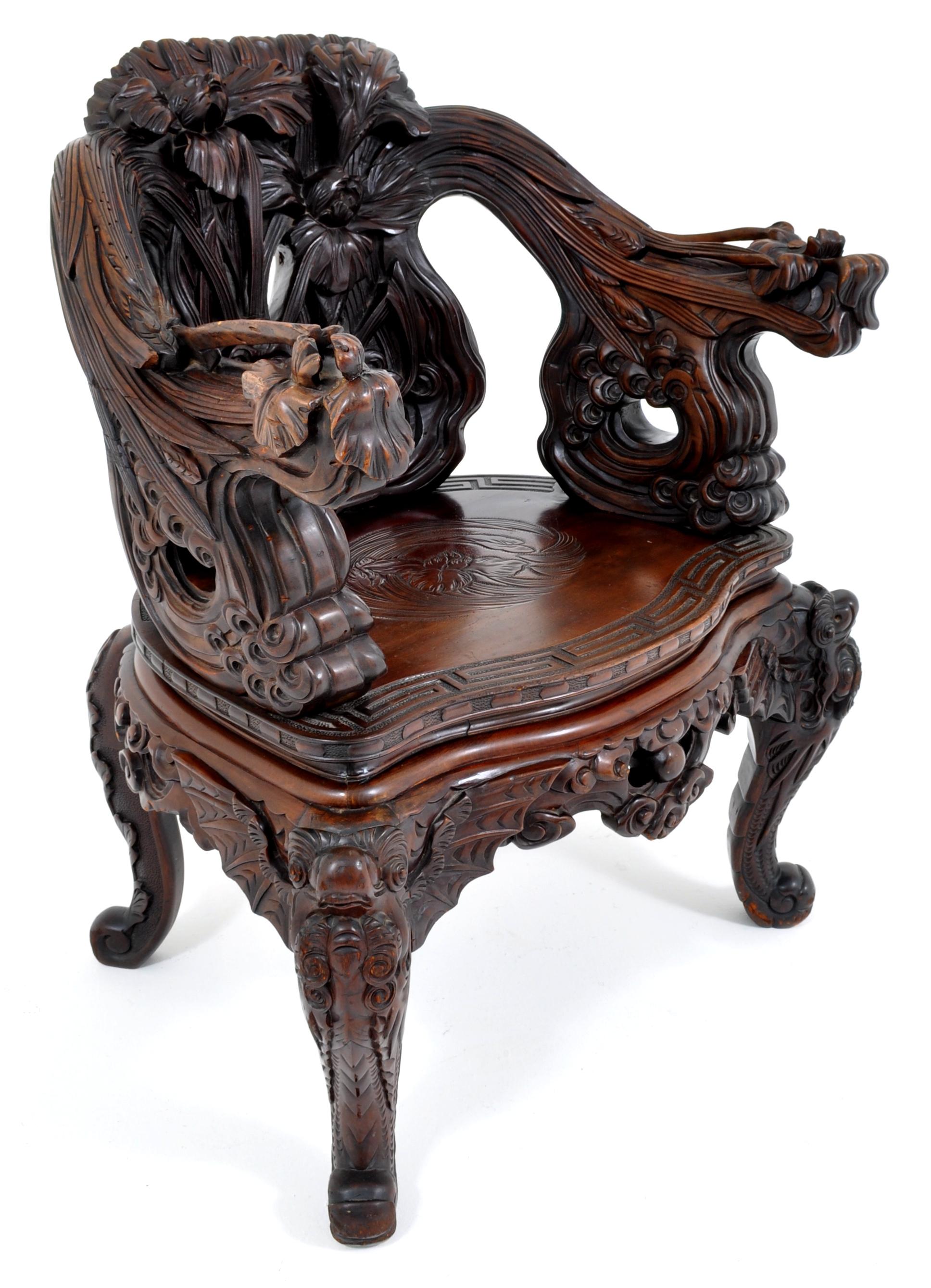 chinese throne chair