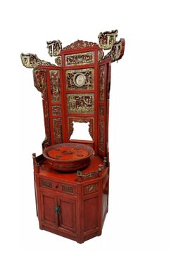 Antique Cupboard Washstand de la dynastie chinoise Qing
