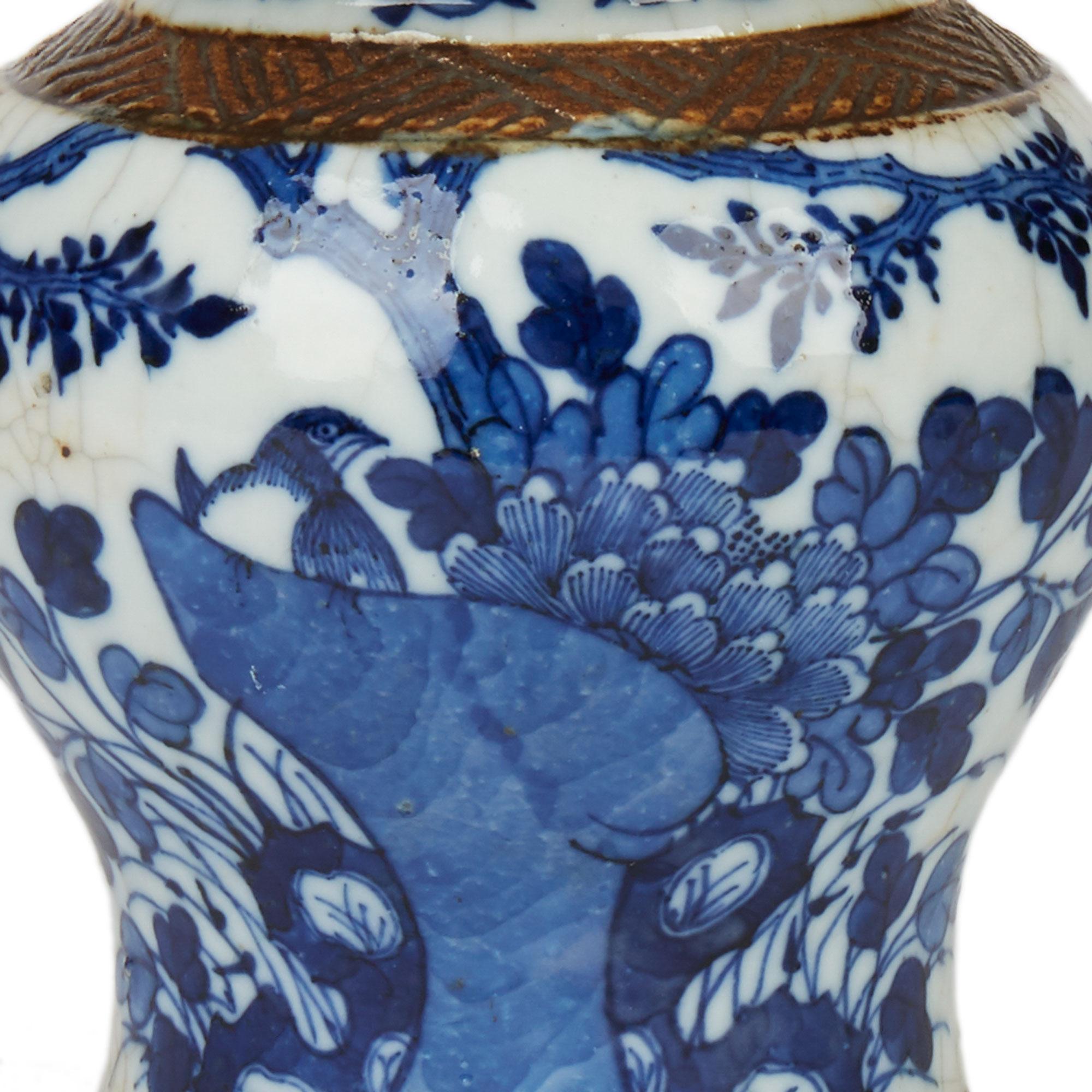Chinese Qing Porcelain Blue and White Lidded Ginger Jar, Early 20th Century In Good Condition In Bishop's Stortford, Hertfordshire