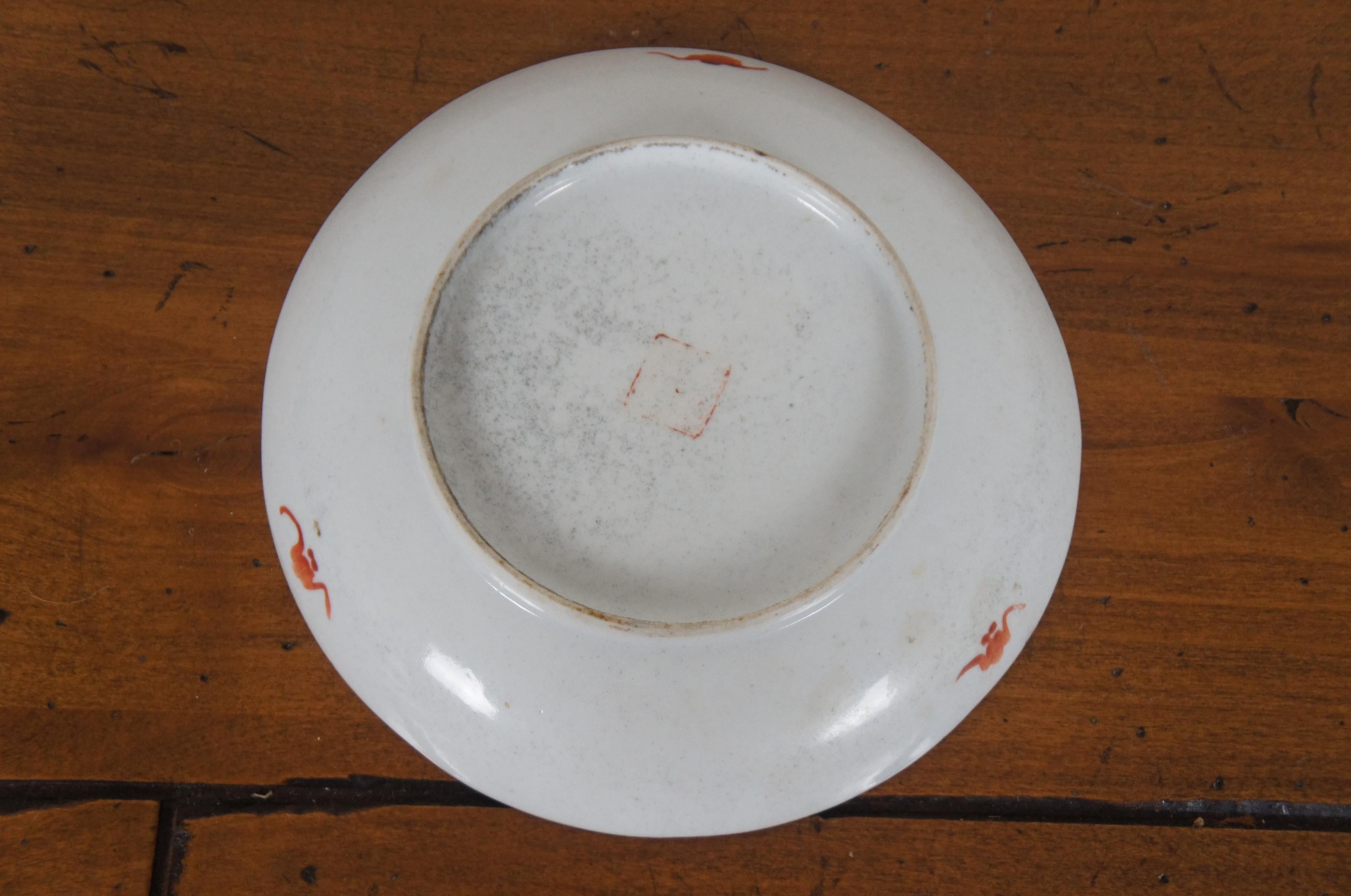 Antique Chinese Qing Porcelain Lotus Scroll Cloisonne Enamel Dish Plate 4