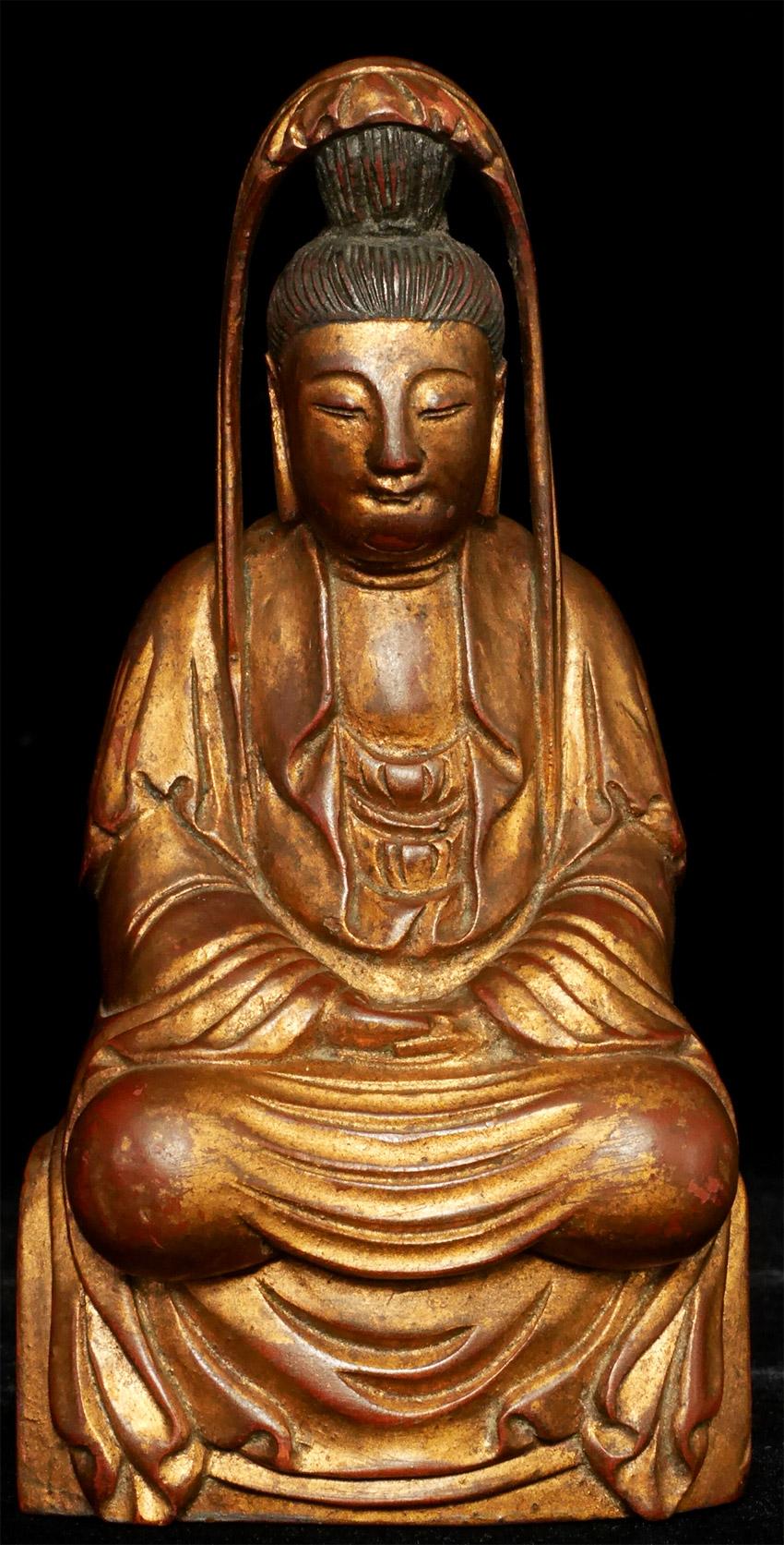 Carved Antique Chinese Quanyin, 7565