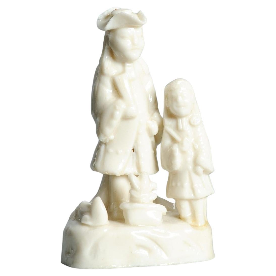 Antique Chinese Rare 17th C Dehua Blanc de Chine European Merchants Figure