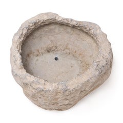 Lavabo chino antiguo de piedra en bruto, principios del siglo XIX