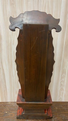 Small Antique Chinese Red Elm Ancestral Shrine