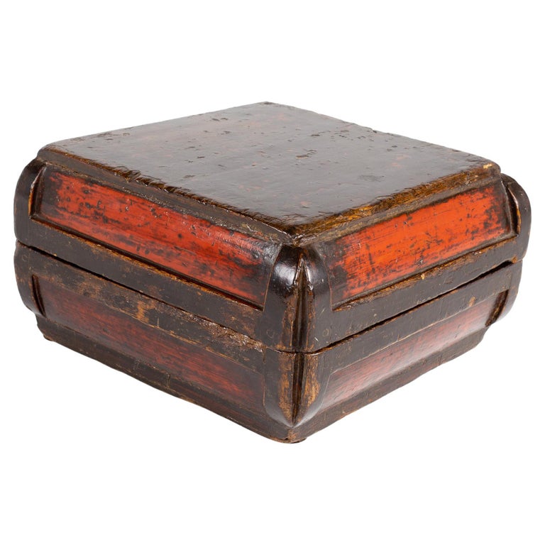 14+ Japanese Red Lacquer Box