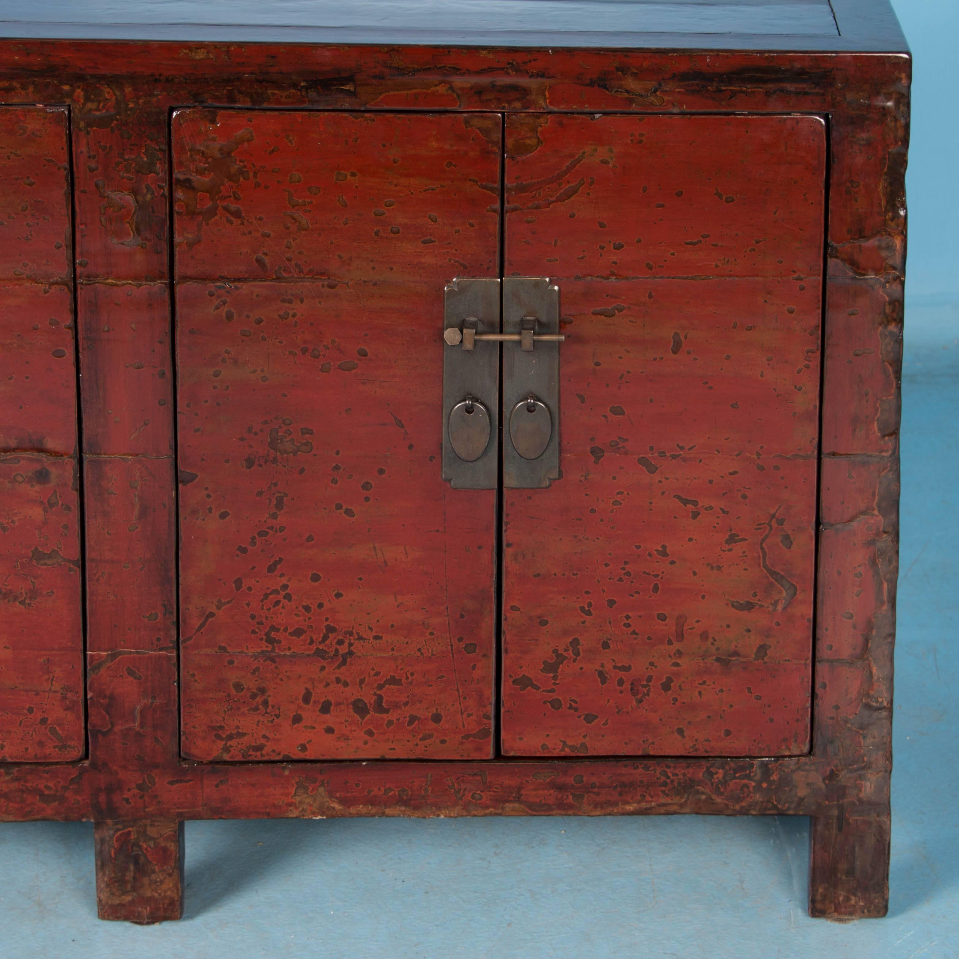 red lacquer sideboard