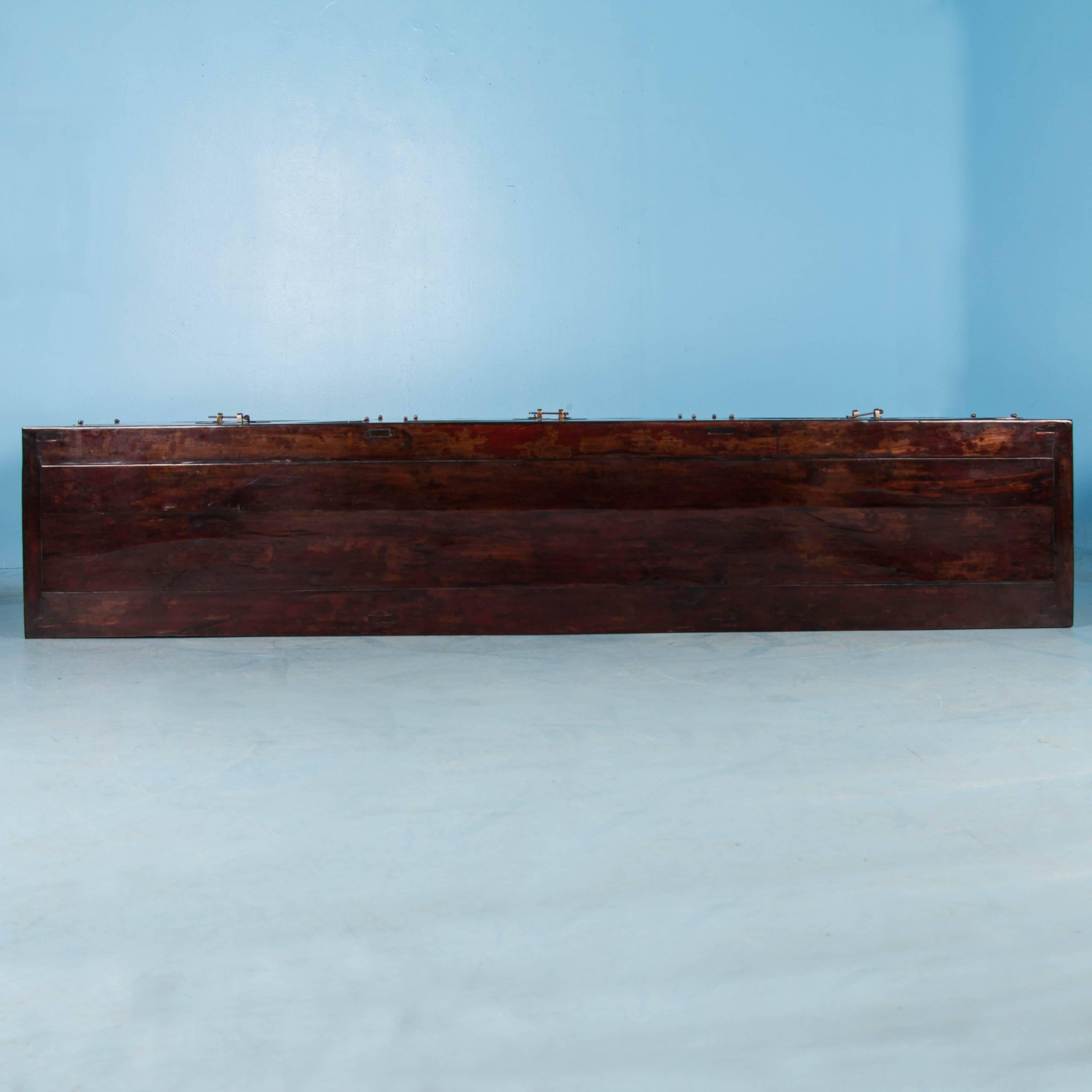 Antique Chinese Red Lacquered Sideboard 5
