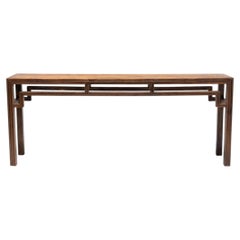 Antique Chinese Reeded Leg Altar Table, 19th Century