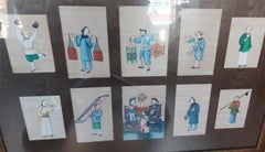 Antique Chinese Rice Pit Paintings of Figures, Absolute Top Quality, 19th C.