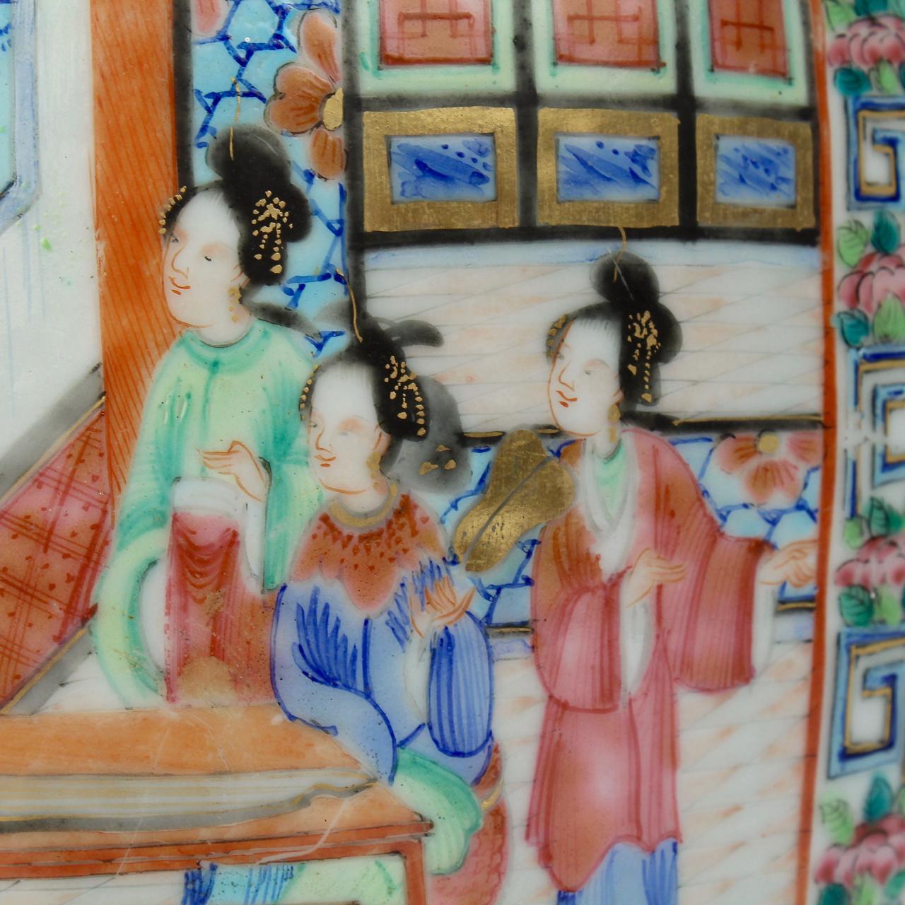Antike chinesische Rosen-Mandarin-Porzellanvase, 19. Jahrhundert im Angebot 8