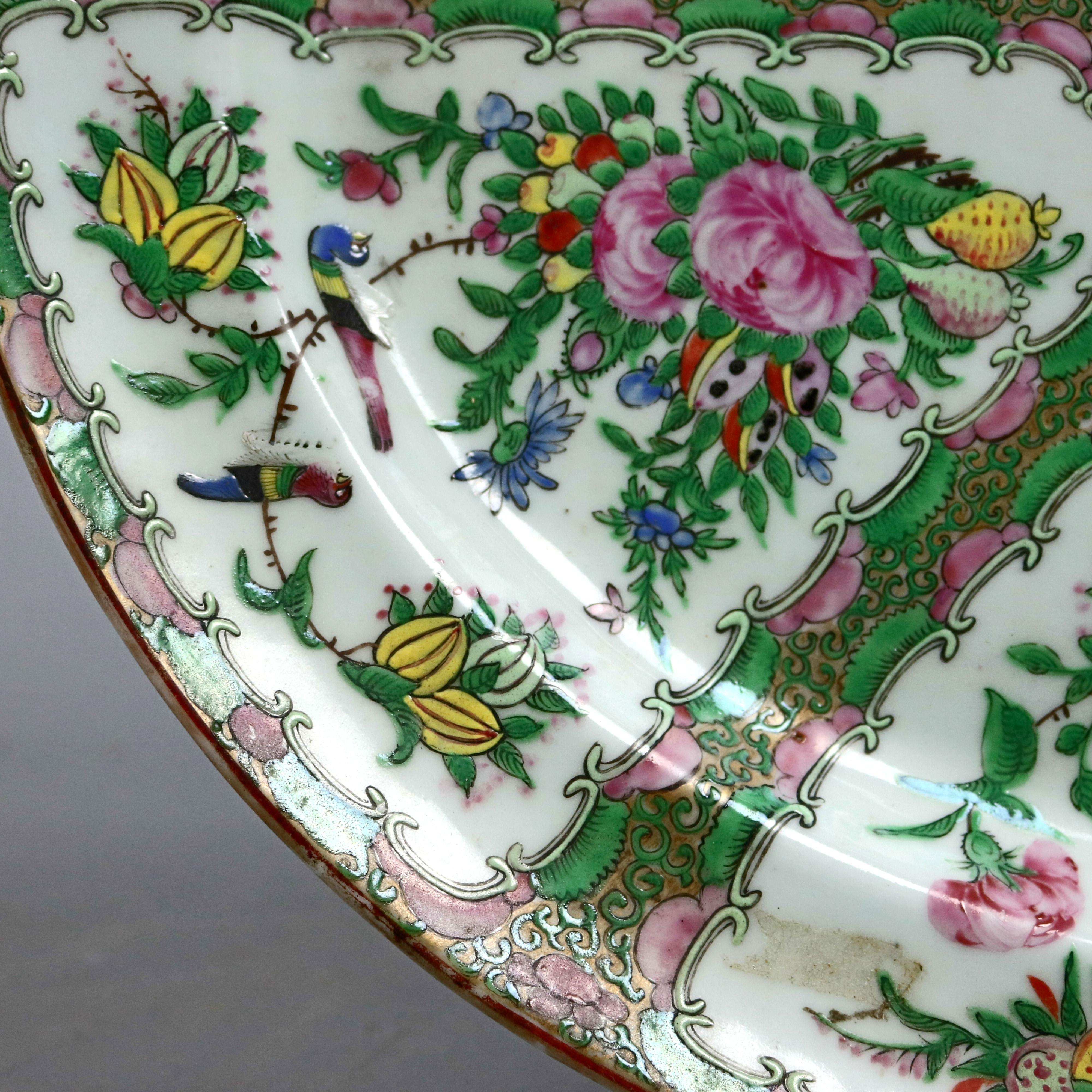 Chinese Rose Medallion Enamel and Gilt Decorated Porcelain Platter, circa 1890 1