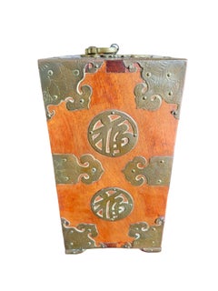 Antique Chinese Rosewood and Bronze mounted Jewelry box