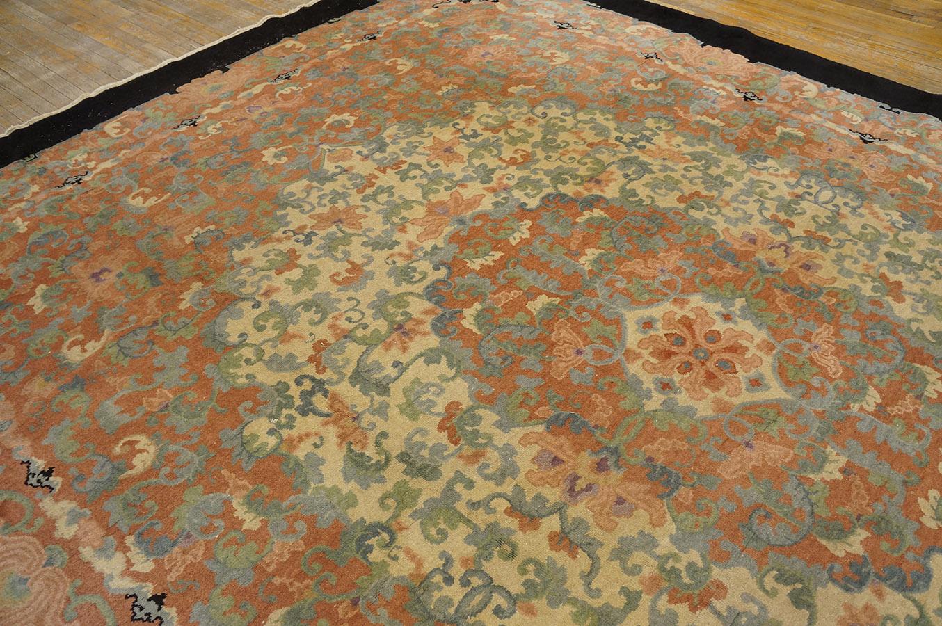 Antique Chinese Rug 10' 1'' x 13' 9'' For Sale 4