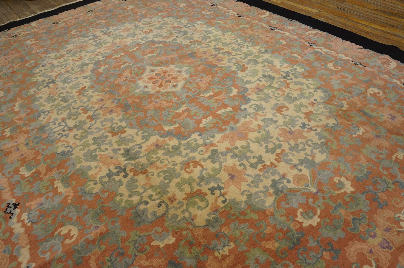 Antique Chinese Rug 10' 1'' x 13' 9'' For Sale 6