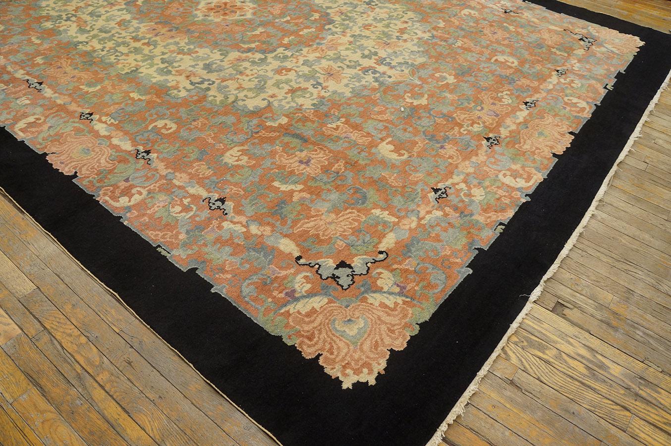 Antique Chinese Rug 10' 1'' x 13' 9'' For Sale 11