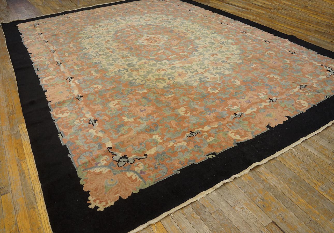 Early 20th Century Antique Chinese Rug 10' 1'' x 13' 9'' For Sale