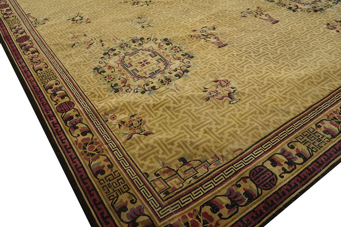 Early 20th Century Antique Chinese Rug 10' 9'' x 17' 3'' For Sale