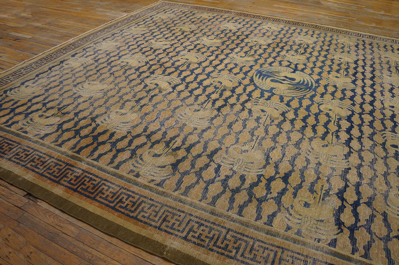 Late 19th Century Chinese Carpet ( 11'6'' x 14'6'' - 350 x 442 ) For Sale 5