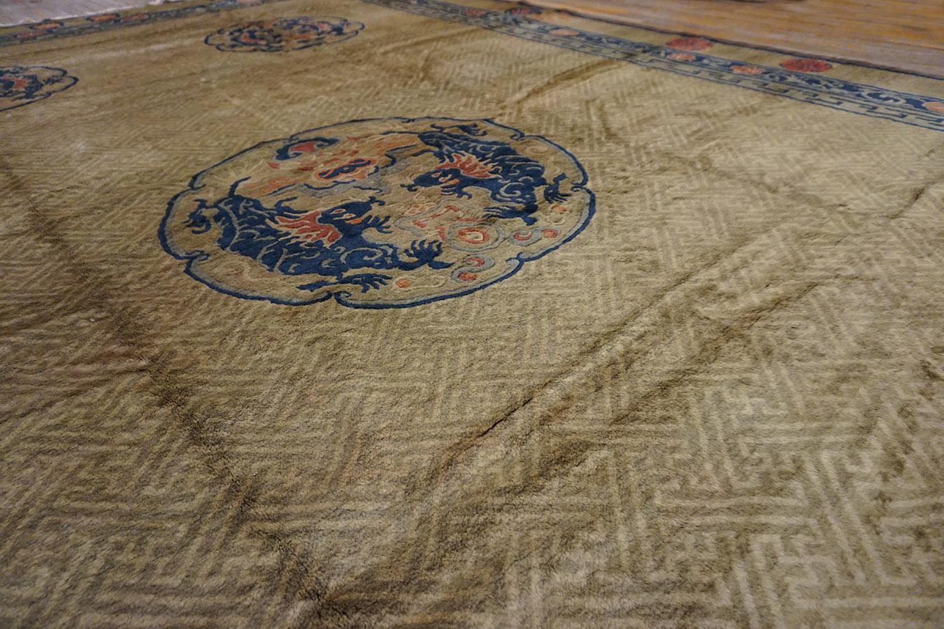 Wool Antique Chinese Rug 11'x 17' 6