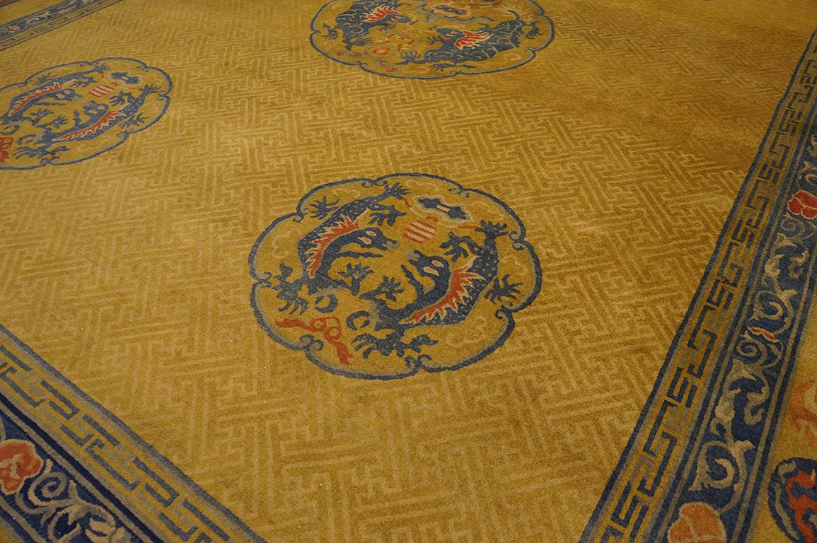 Early 20th Century Chinese Dragon Carpet ( 12' x 15'6