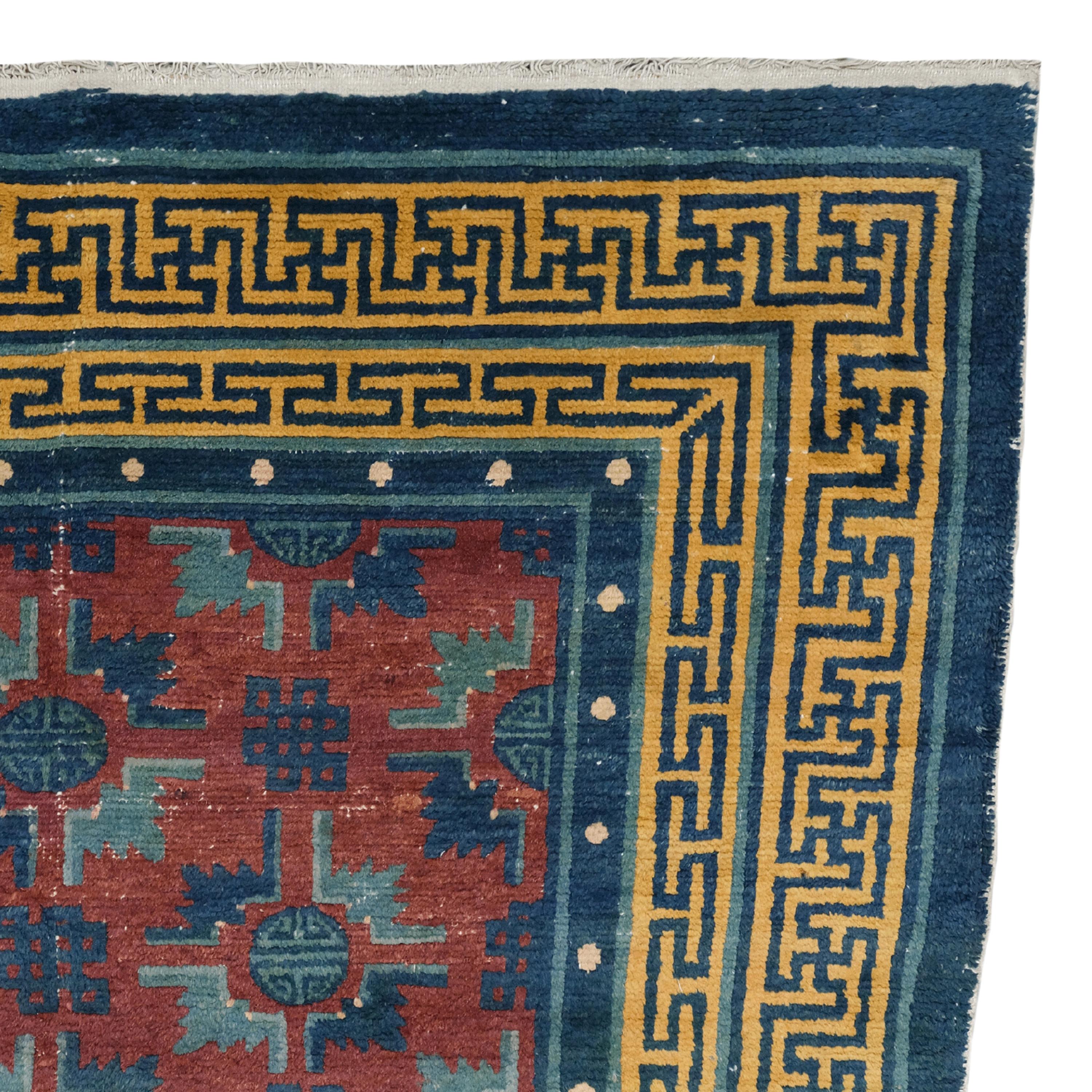 Wool Antique Chinese Rug - 19th Century Chinese Rug, Vintage Rug, Chinese Rug For Sale