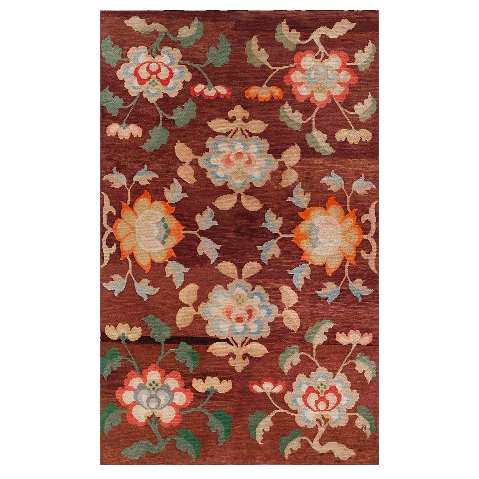 Early 20th Century Chinese Tibetan Carpet ( 3' x 5' - 90 x 152 )