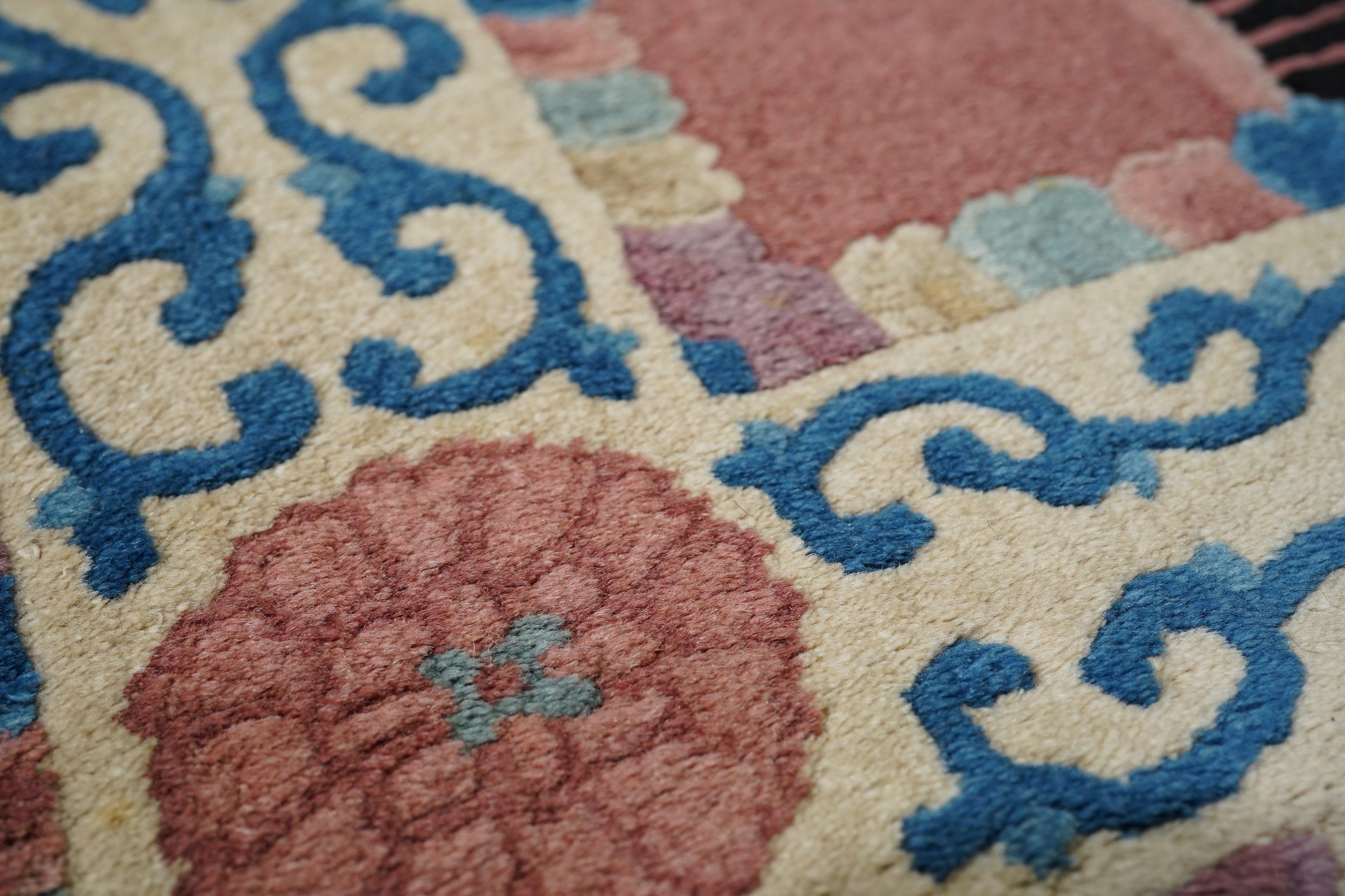 Wool Antique Chinese Rug 5'2'' x 7'10'' For Sale