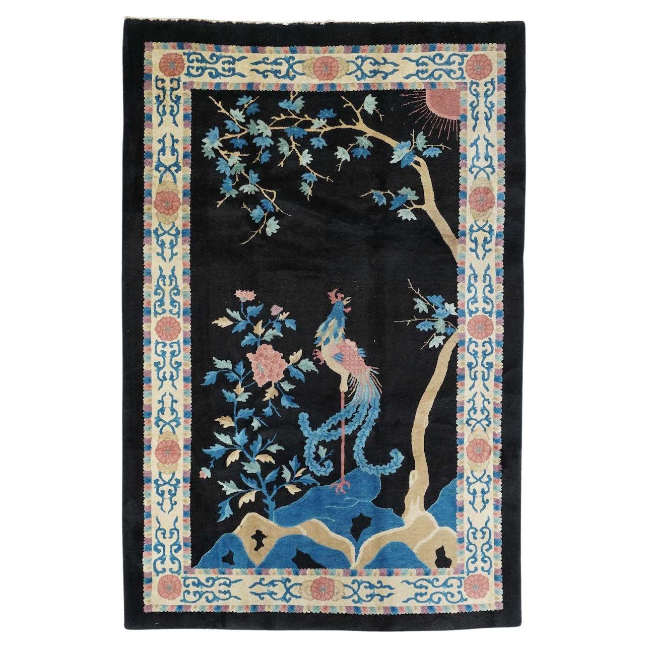 Antique Chinese Rug 5'2'' x 7'10'' For Sale