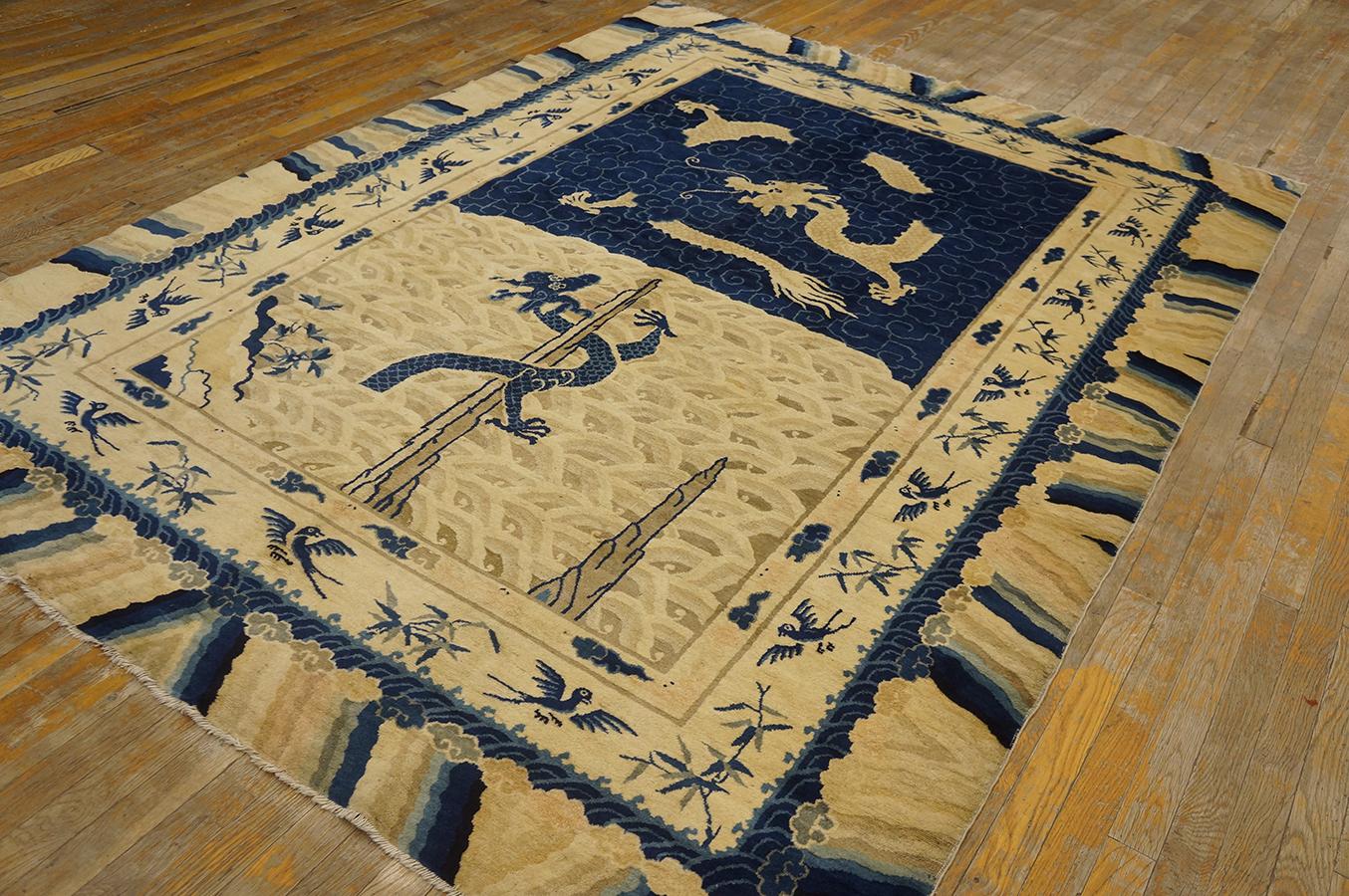 Antique Chinese Rug 6' 2