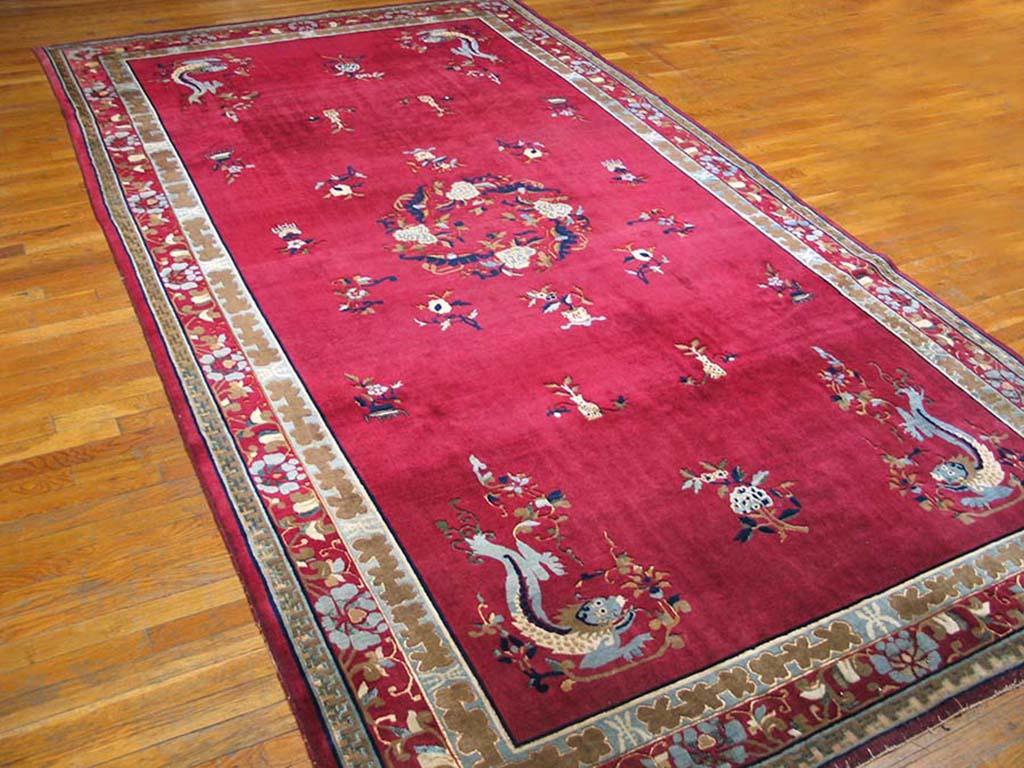 Antique Chinese rug, size: 6'4