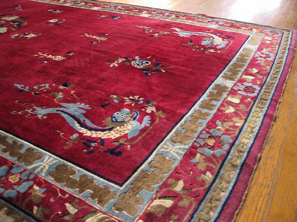 Wool Antique Chinese Rug 6' 4