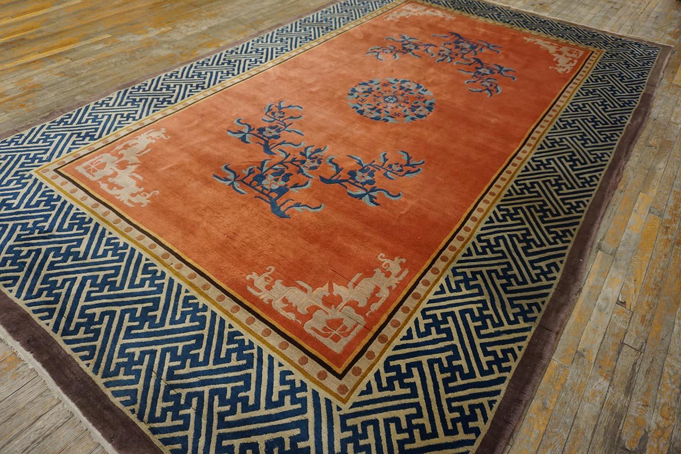Hand-Knotted Early 20th Century Chinese Carpet ( 7'7