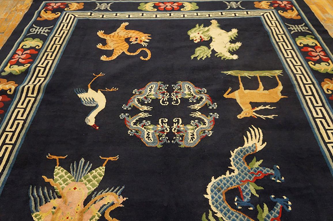 Mid-20th Century 1940s Chinese Tibetan Carpet ( 8' x 10' - 245 x 305 ) For Sale