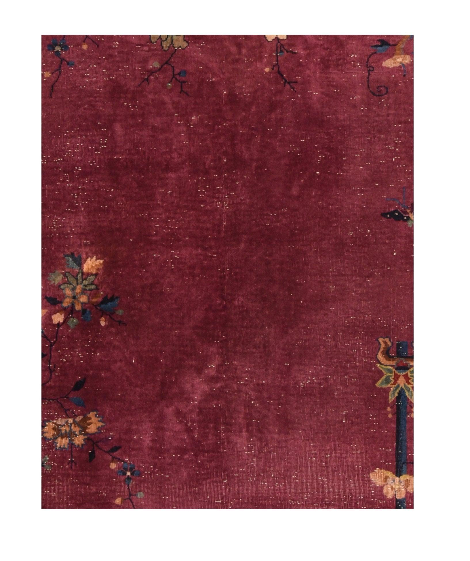 Tapis chinois ancien 8'10'' x 11'4'' Bon état - En vente à New York, NY