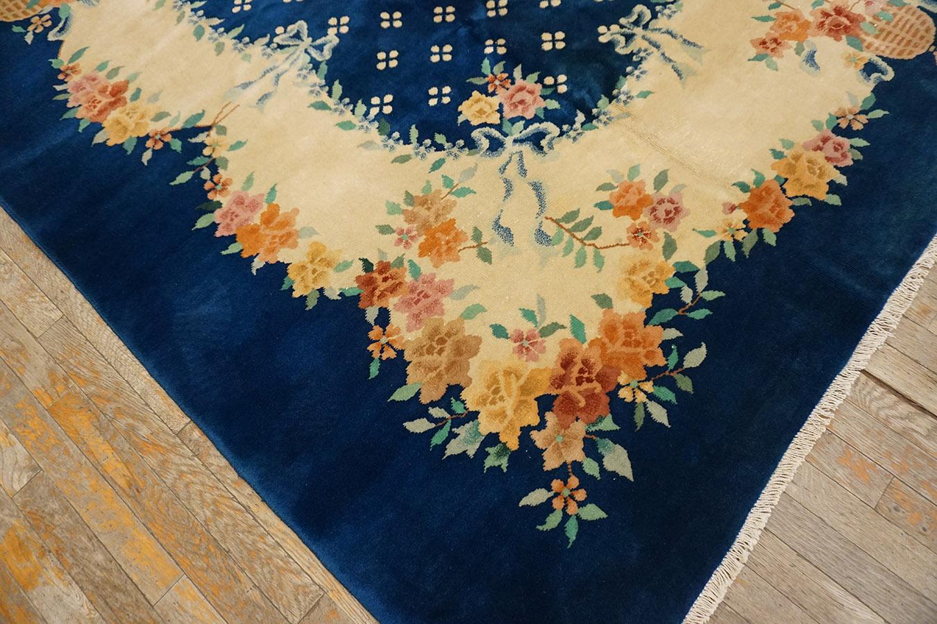 1930s Chinese Art Deco Carpet ( 9' x 11'4