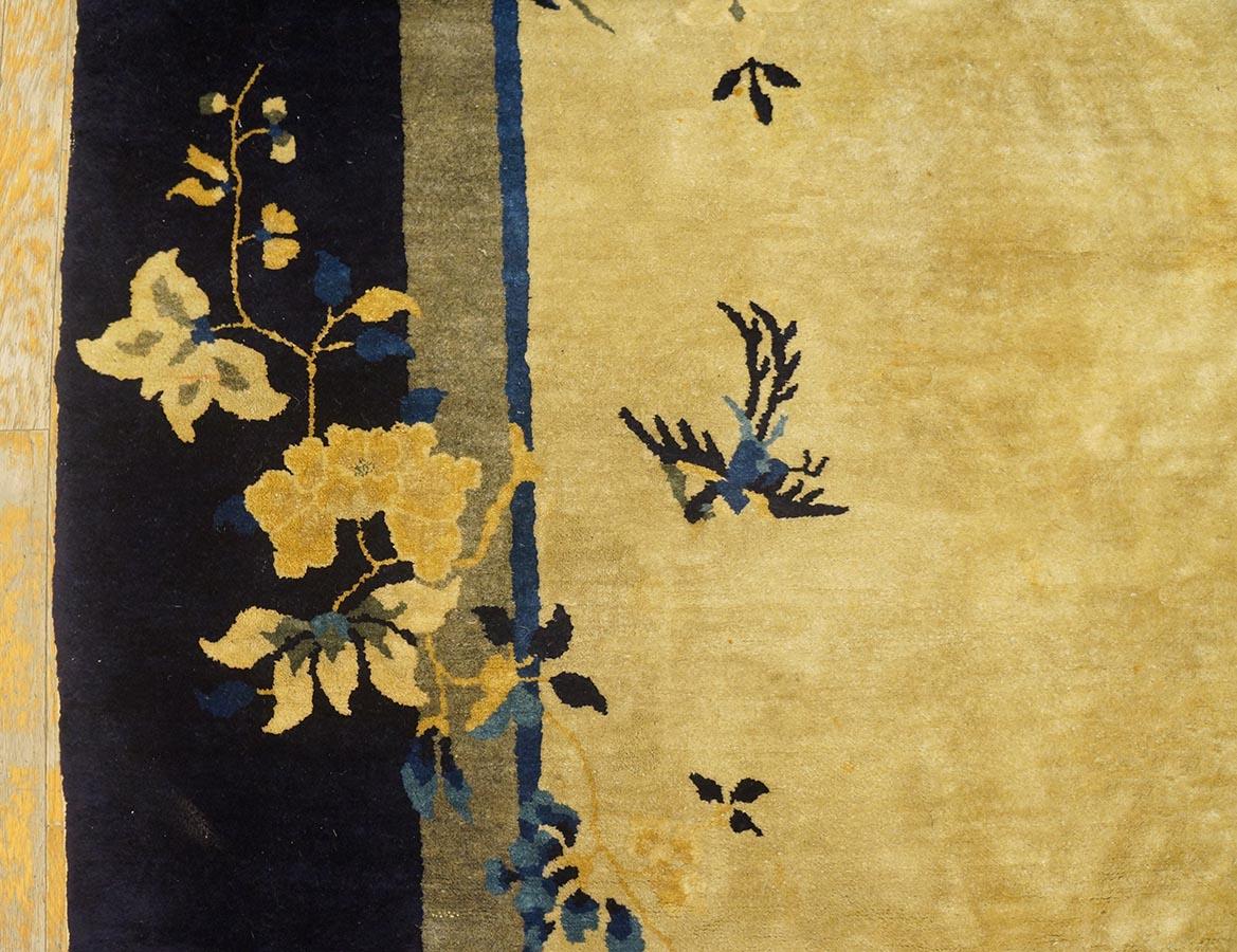 Alfombra china de Pekín de principios del siglo XX ( 9' x 11'6