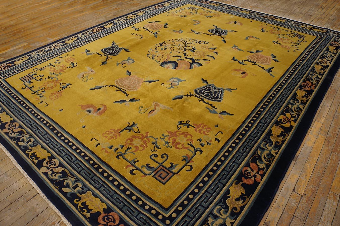 Antique Chinese rug, Size: 9' 0''x11' 10''.