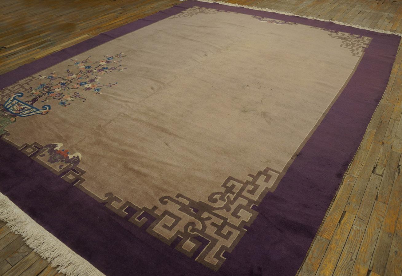 Tapis Art Déco chinois des années 1920 ( 9''3'''' x 11''8'''' - 282 x 282 x 355 ) Bon état - En vente à New York, NY