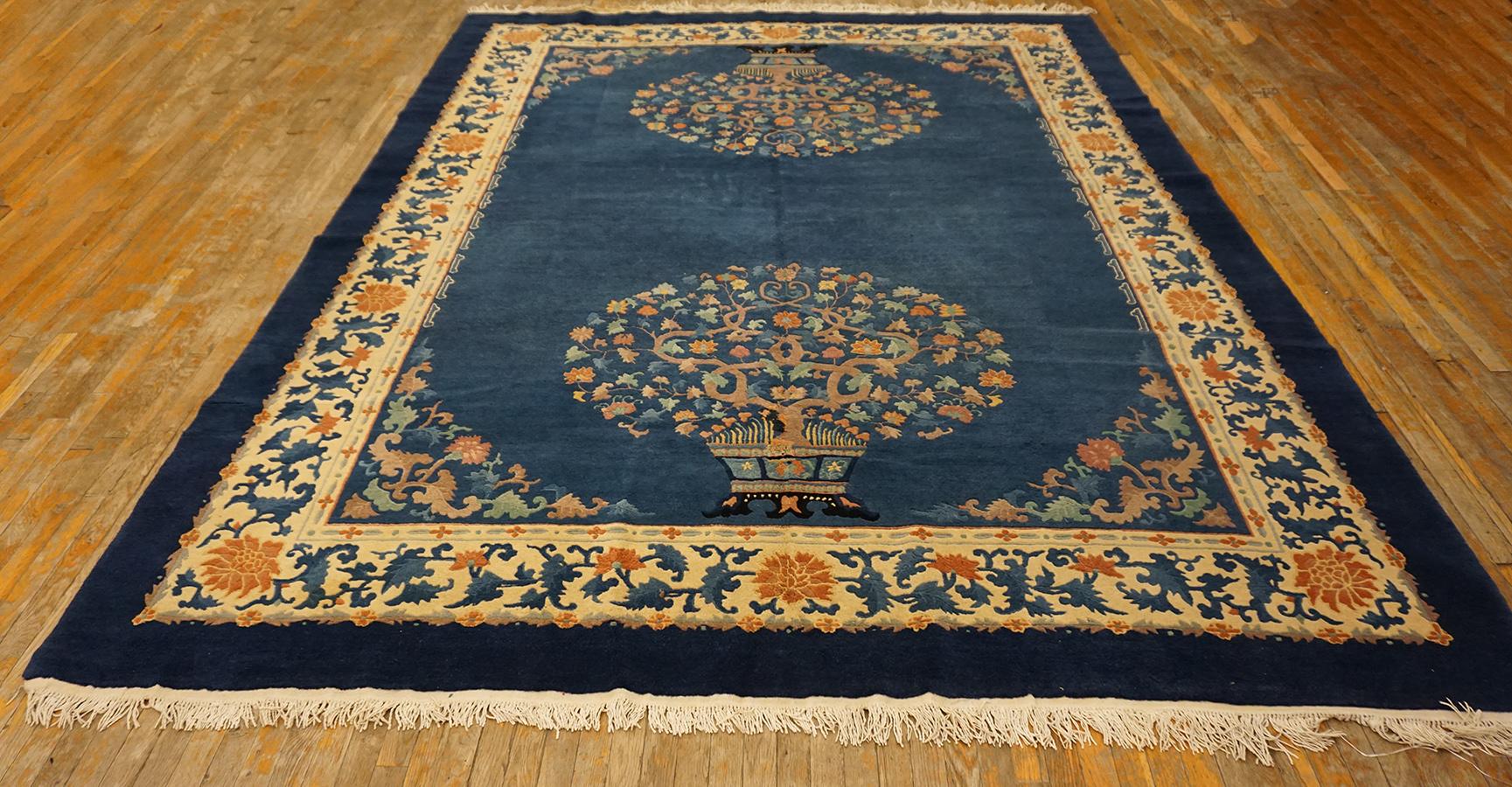 Hand-Knotted Early 20th Century Chinese Peking Carpet (  9'4'' x 11'9''  285 x 358 ) For Sale